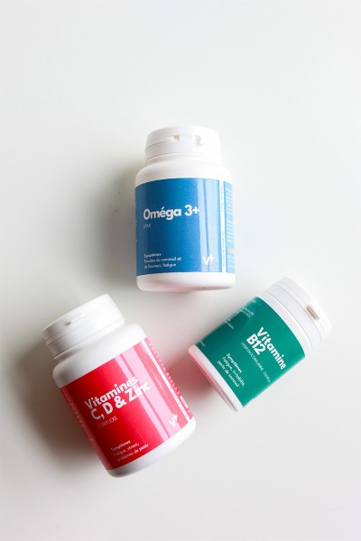 Pack vitalité : Omega 3+, Vitamine B12 et Complexe C, D & Zinc