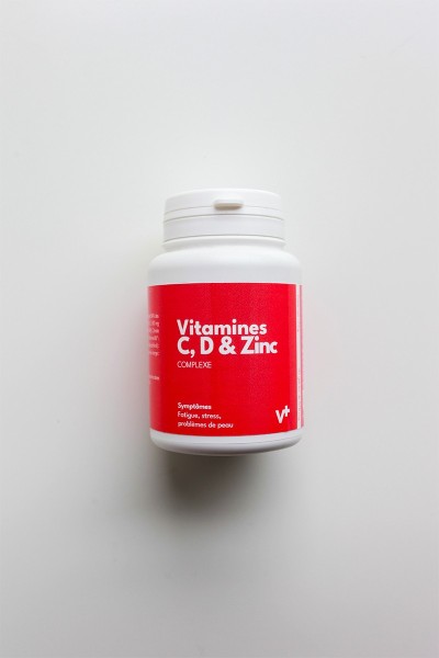 Complexe Vitamines C, D, Zinc pour Immunité et Énergie